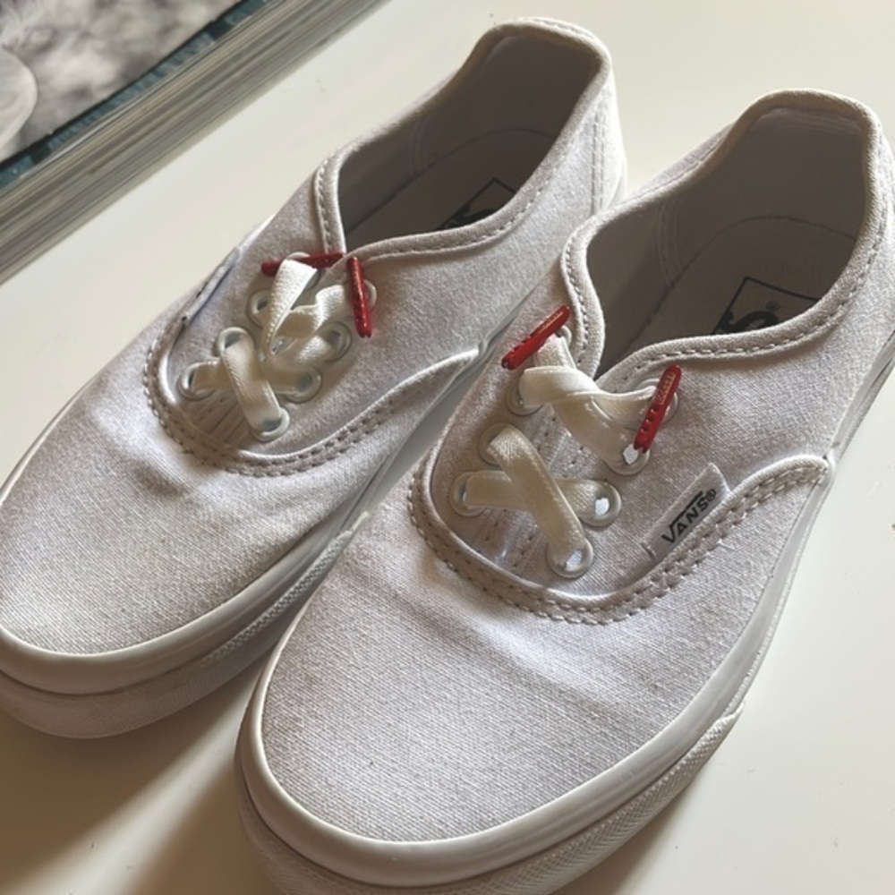 White Vans (Big/Little Kids) Size 13
